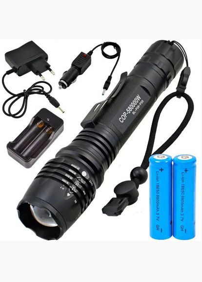 Яскравий акумуляторний ліхтар BL-P08-P50 надпотужний світлодіодний із зумом T6 18650 X-Balog (316452043)