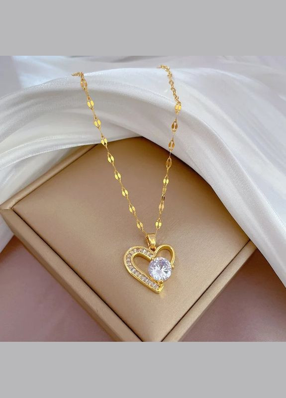 Цепочка с кулоном золотистая No Brand Жіночі прикраси (322149367)