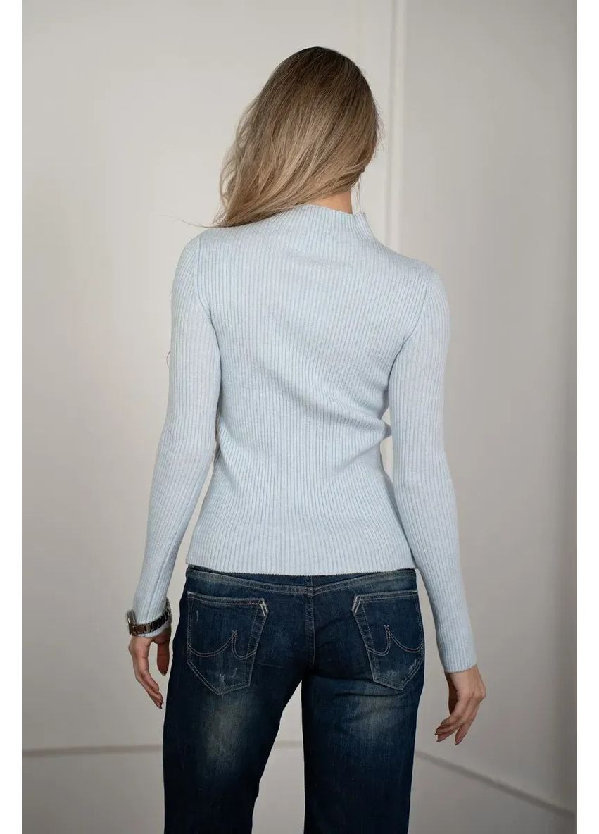 Блакитний демісезонний светр жіночий в’язаний блакитний Sewel