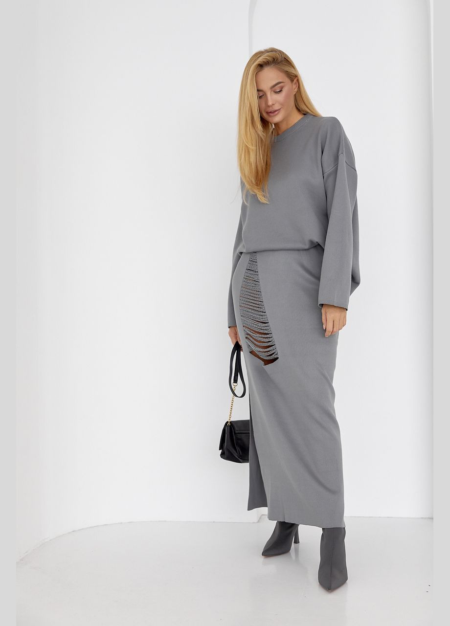 Жіночий спідничний костюм з оригінальним декором Liton (296658507)