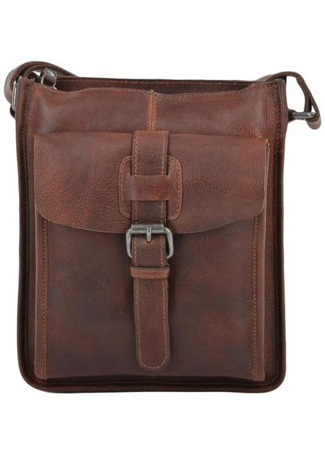 Сумка планшет через плече для документів та для телефону чоловіча з натуральної шкіри маленька Рудий 37420 Ashwood (352527466)