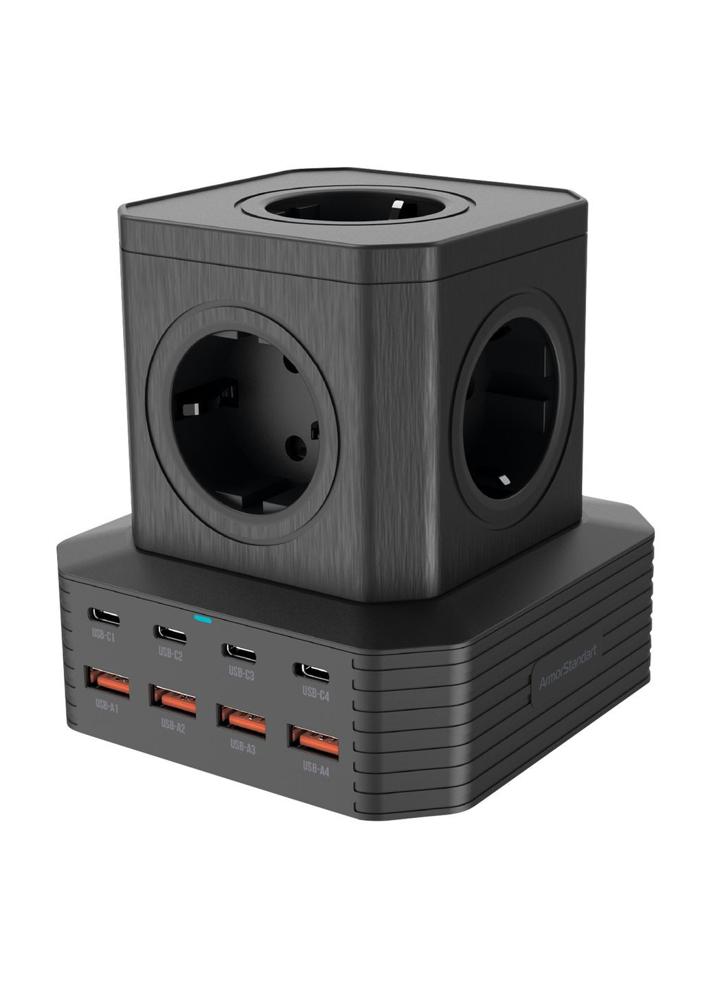 Сетевое зарядное устройство Resolute Power ARP-544 100W GaN 2m Black (ARM73177) ArmorStandart (343049346)