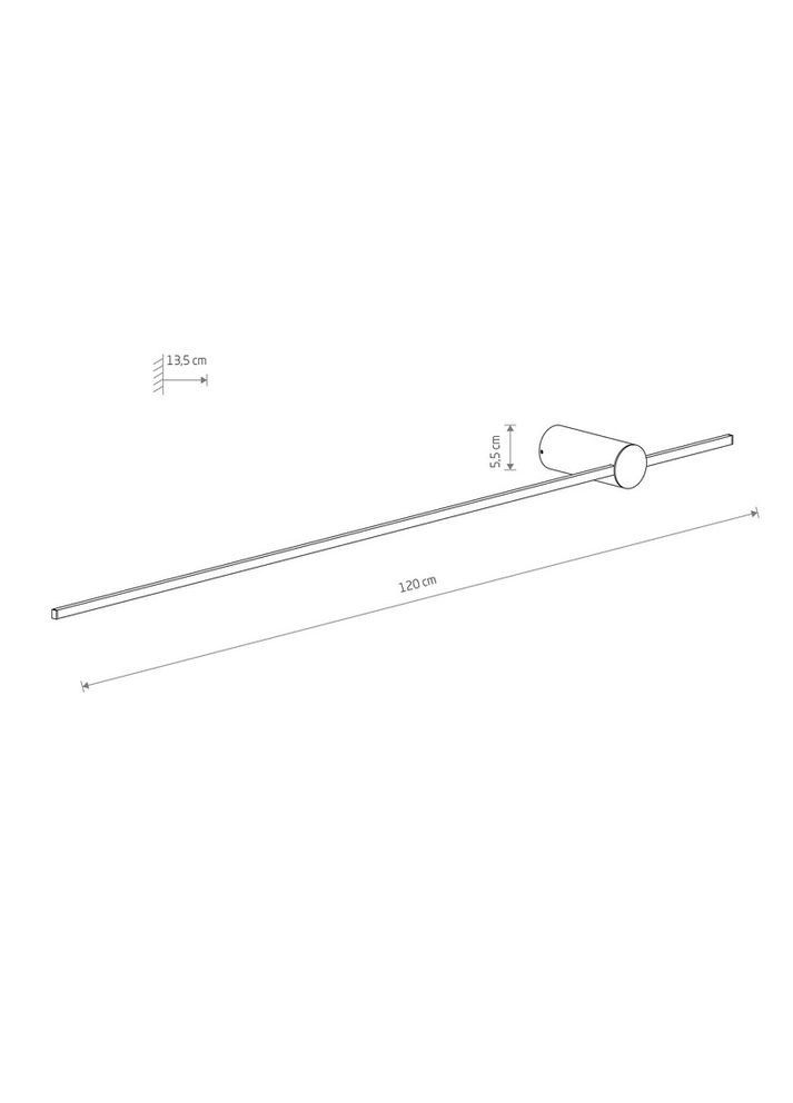 Бра, настенный светильник 10314 Saber LED L 1x16W 3000K 540Lm IP20 Bl (10314) Nowodvorski (318524311)