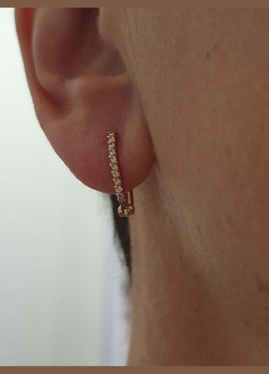 Золоті сережки з фіанітами. 3532033 Гаразд (315786726)