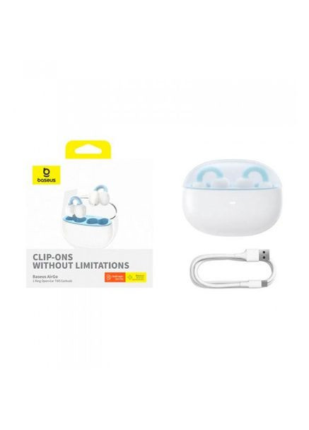 Навушники бездротові AirGo 1 Ring Open-Ear TWS Earbuds білі A00069201223-00 Baseus (362670746)