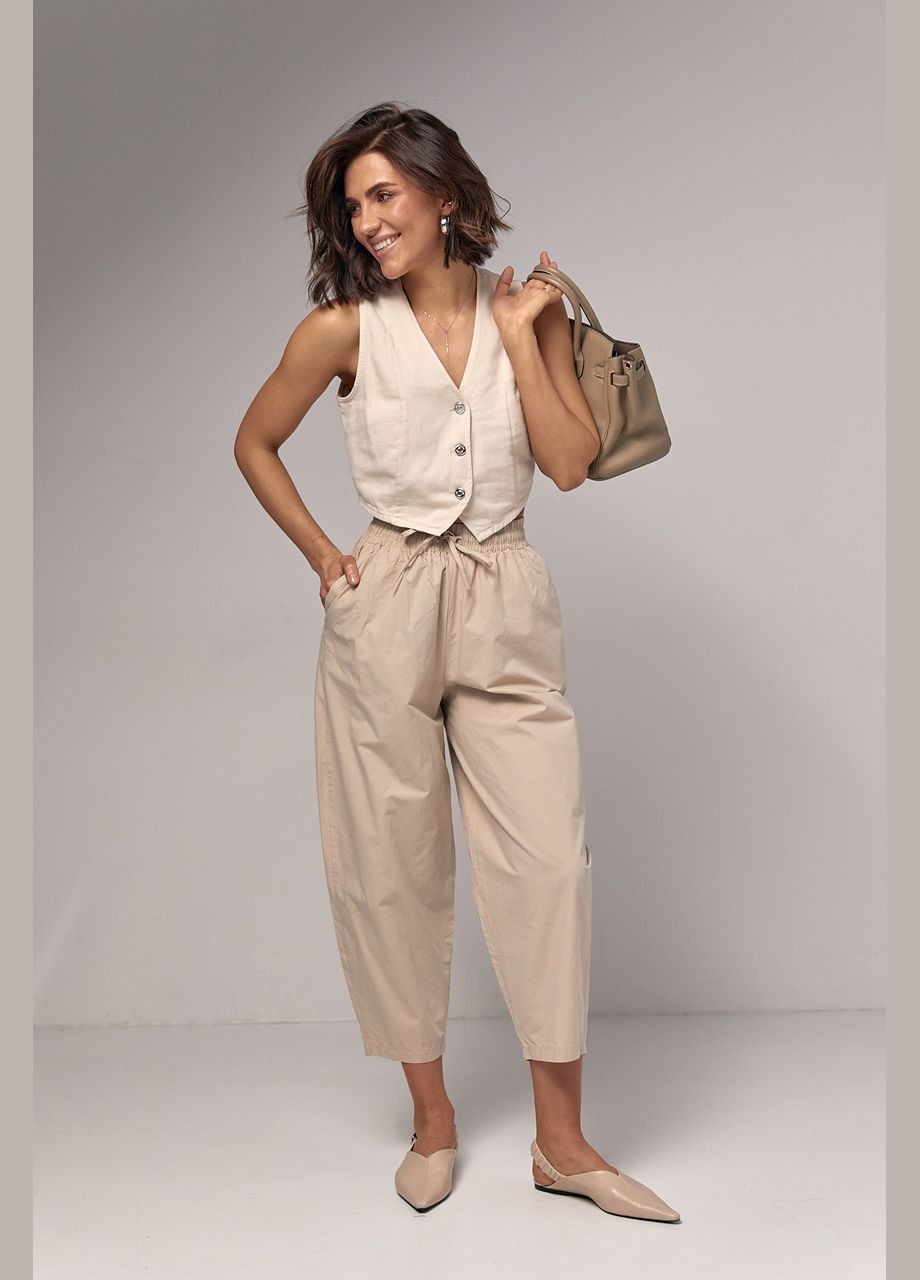 Женские штаны-бананы с карманами Liton (297373642)