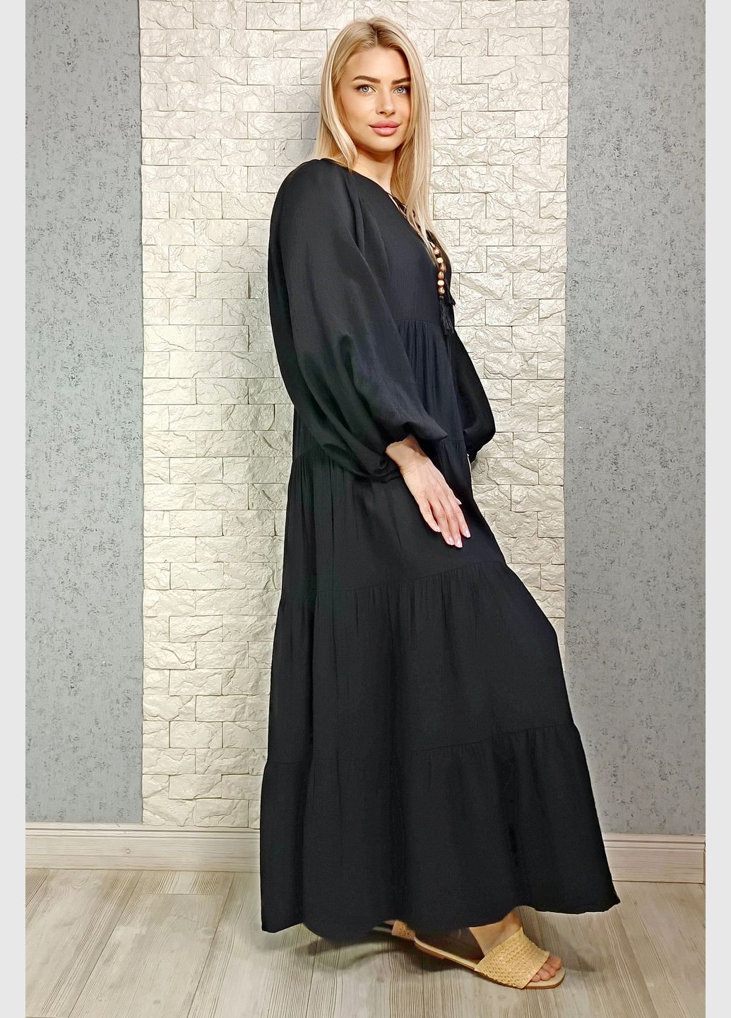 Чорна кежуал сукня а-силует Hot Fashion однотонна