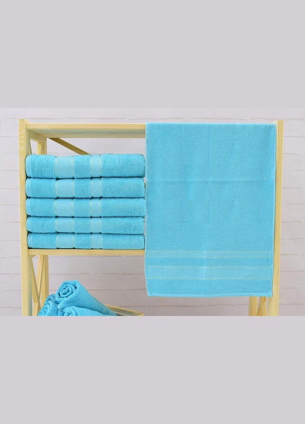 Полотенце махровое — Голубой 50*90 (400 г/м²) Fadolli Ricci голубой