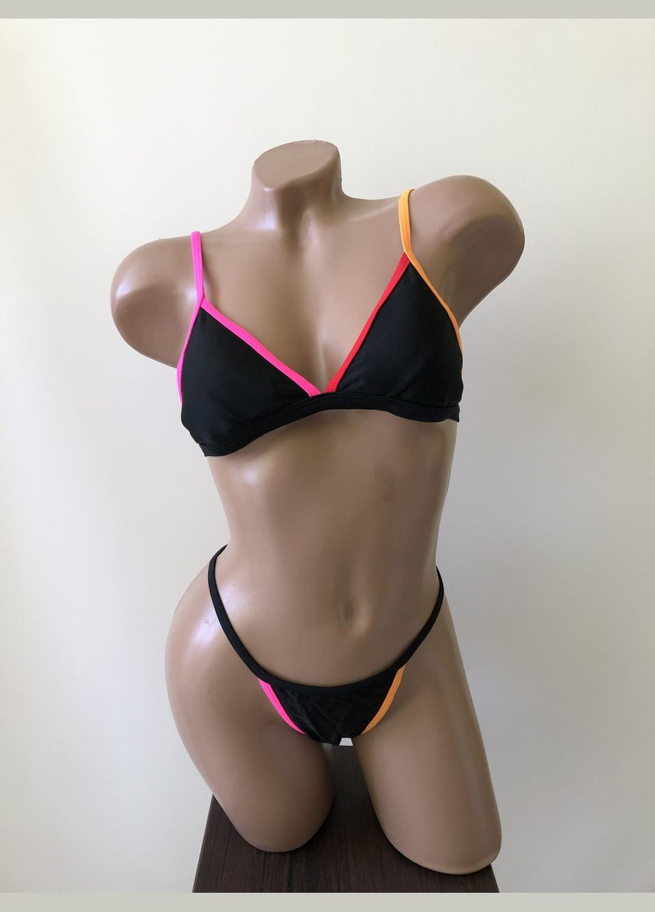 Черный демисезонный женский раздельный купальник (арт.6034) No Brand