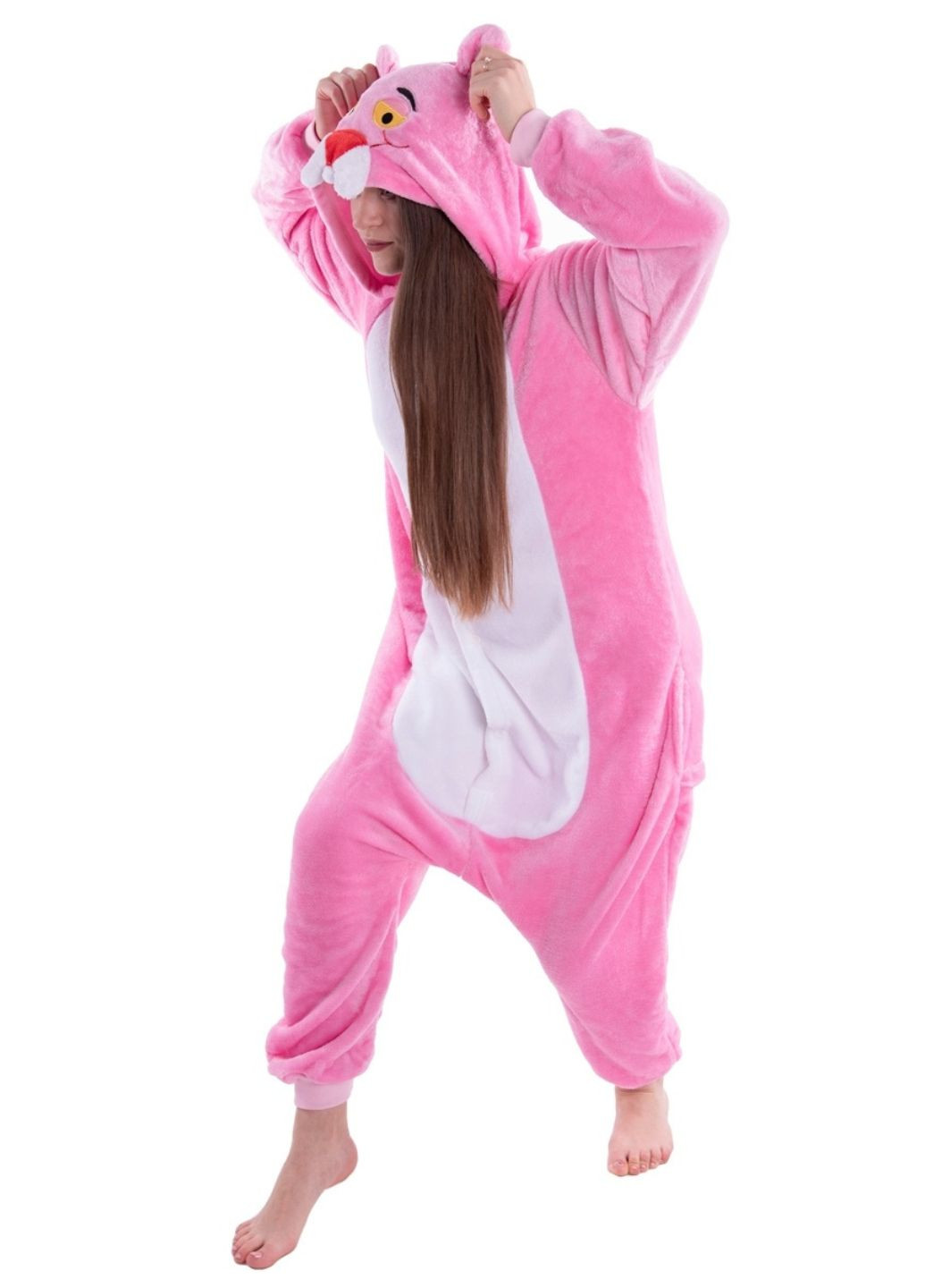 Кігурумі рожева пантери з капюшоном і хвостиком на ґудзиках (1035) My Kigu (355888616)