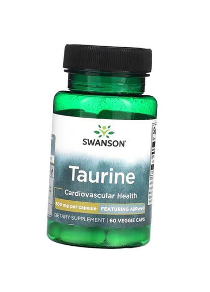 Таурін в капсулах, Taurine 500 Veg, 60вегкапс (27280023) Swanson (328314411)