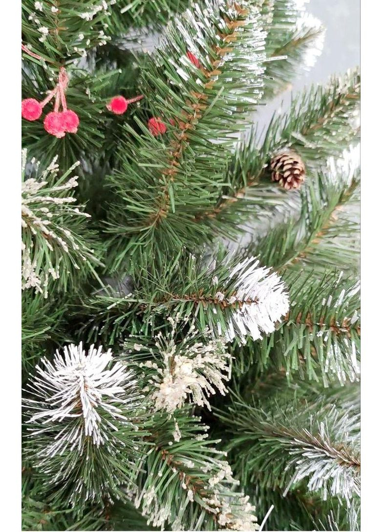 Елка искусственная SGX Кармен с шишками и калиной 1.80м. Yalynkar (366964313)