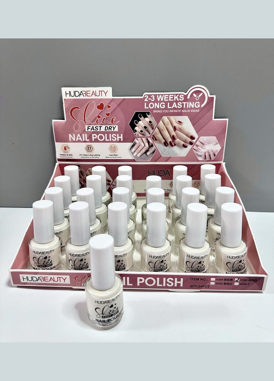 Лак для нігтів Hudabeauty 18мл прозорий 7-М Huda Beauty (347244580)