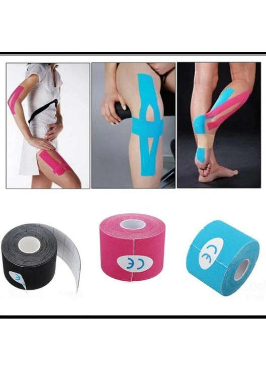 Тейп Кінезіо 5 см, кінезіологічна стрічка Kinesiology Tape, 5 см, червоний No Brand (346048703)