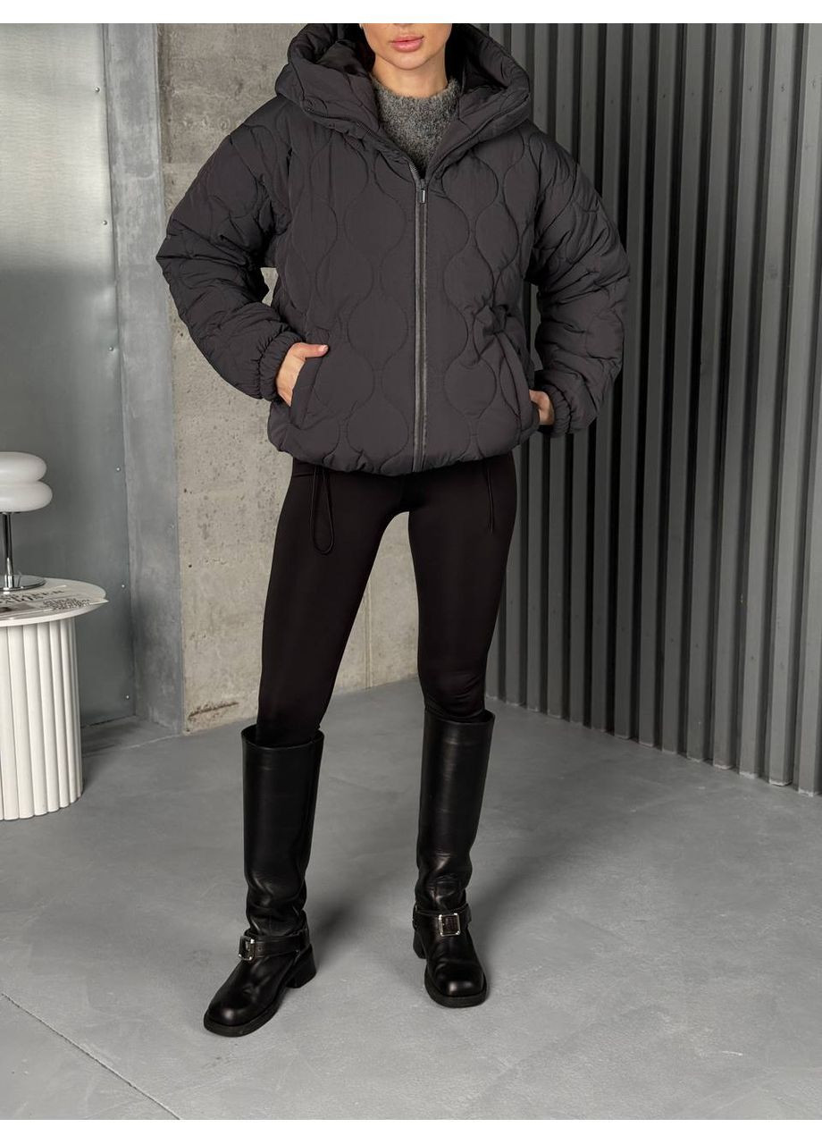 Графітова зимня жіноча куртка Asi.Store.ua