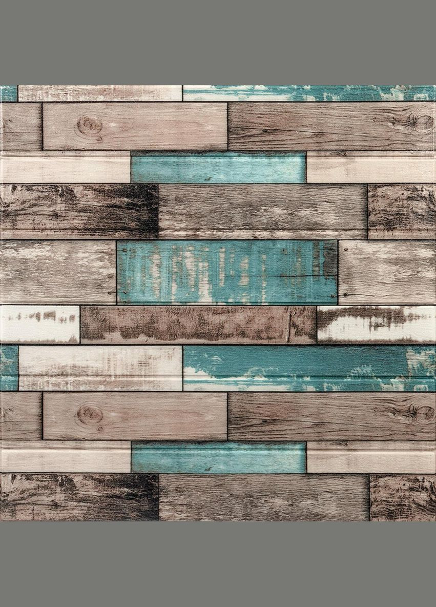 Декоративная 3D панель самоклеющаяся под дерево Синее дерево 700х700х6мм (088) SW-00000275 Sticker Wall (329897877)