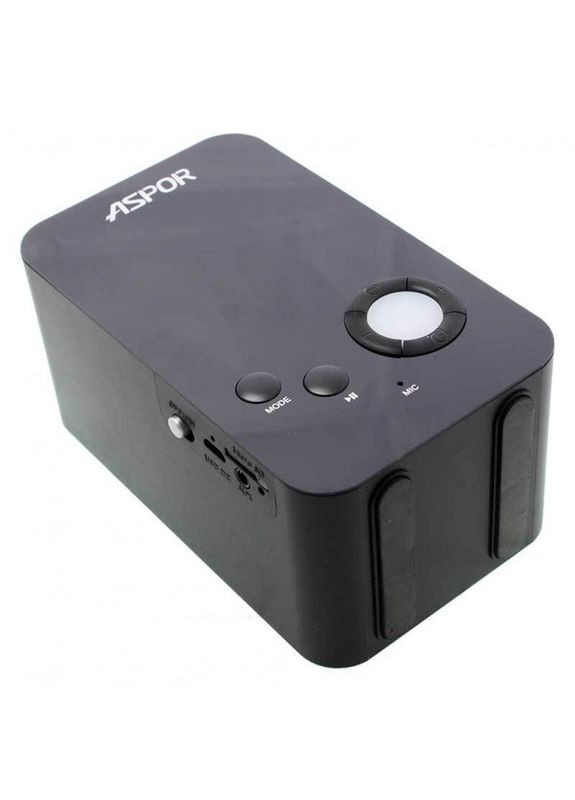 Портативна Bluetoothколонка з годинником і будильником A658 срібляста Aspor (277634670)
