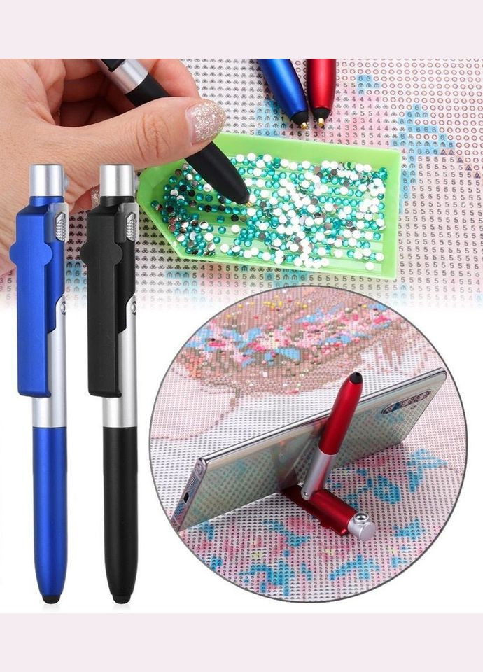 Стилус для алмазной мозаики мультифункциональный с подсветкой 1шт ColorArt (299896396)