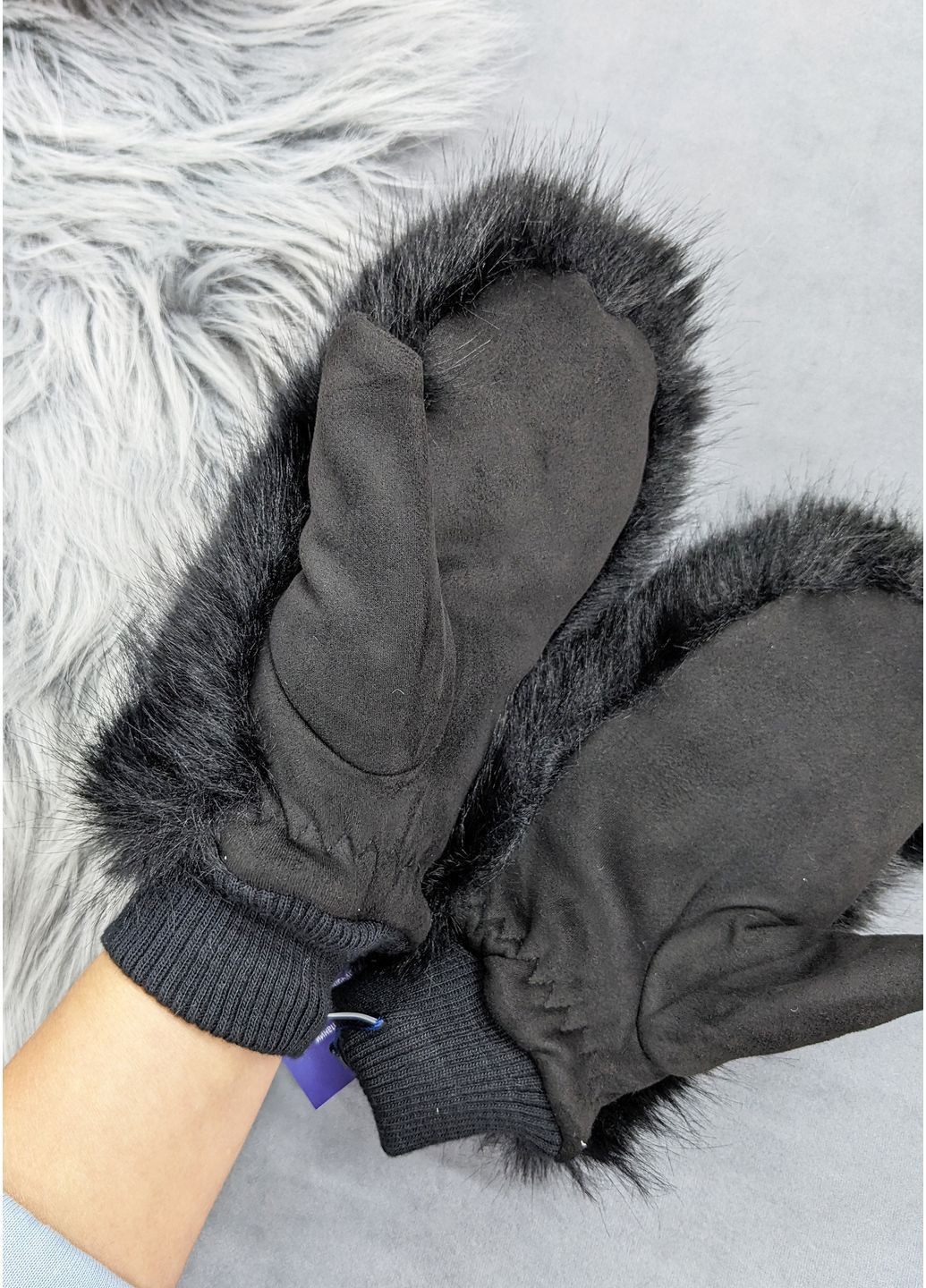 Утепленные меховые перчатки для зимы INNOE Рукавиці (364656688)