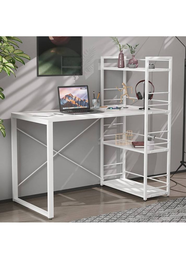 Письменный стол Серии Коннект с этажеркой 75x120x600 ДСП Белое 16мм (FRD-104225) Ferrum-decor (360644912)