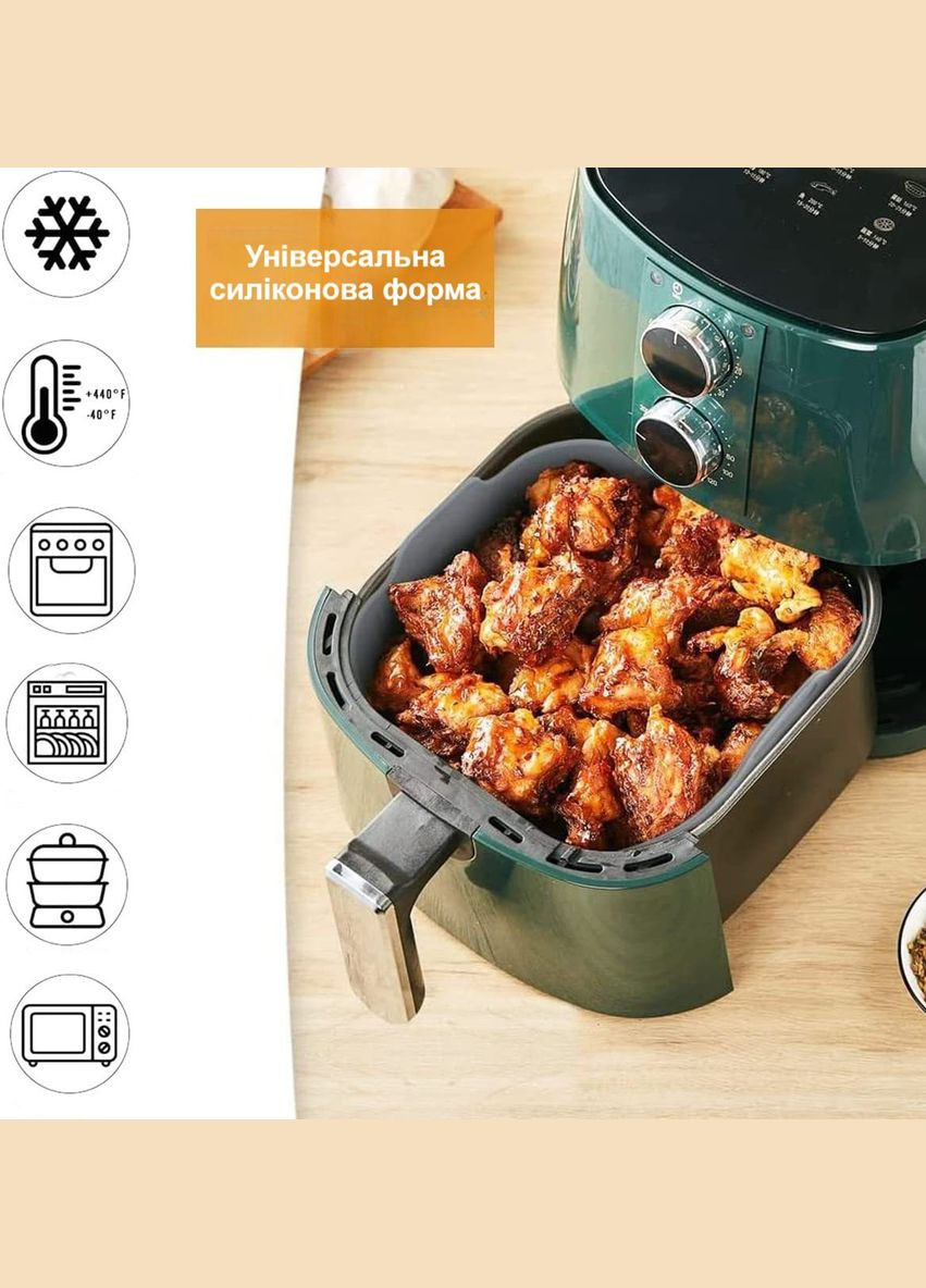Многоразовая силиконовая форма для мультипечи с рельефным дном 19см для духовки и мультипечи No Brand (338620908)