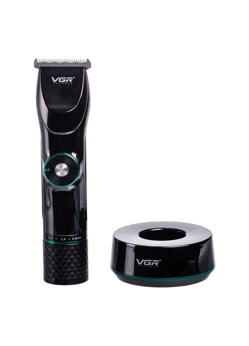 Професійна машинка для стрижки волосся та бороди з LED-дисплеєм та підставкою V-256 VGR (370974784)