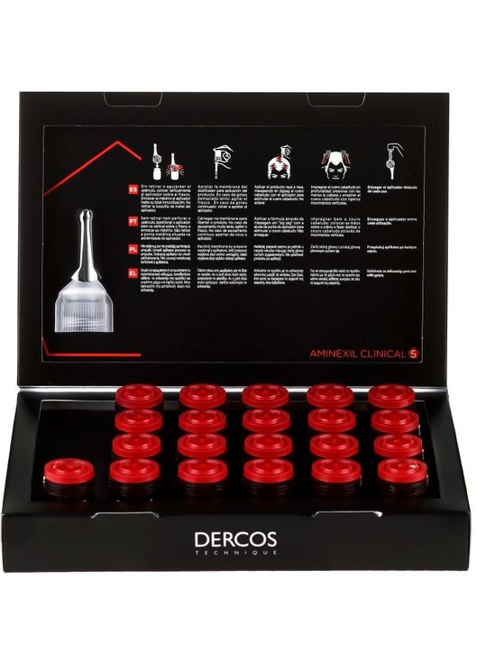 Засіб проти випадіння волосся комплексної дії для чоловіків Dercos Aminexil Clinical 5 21x6ml (289053-34319) Vichy (368660506)