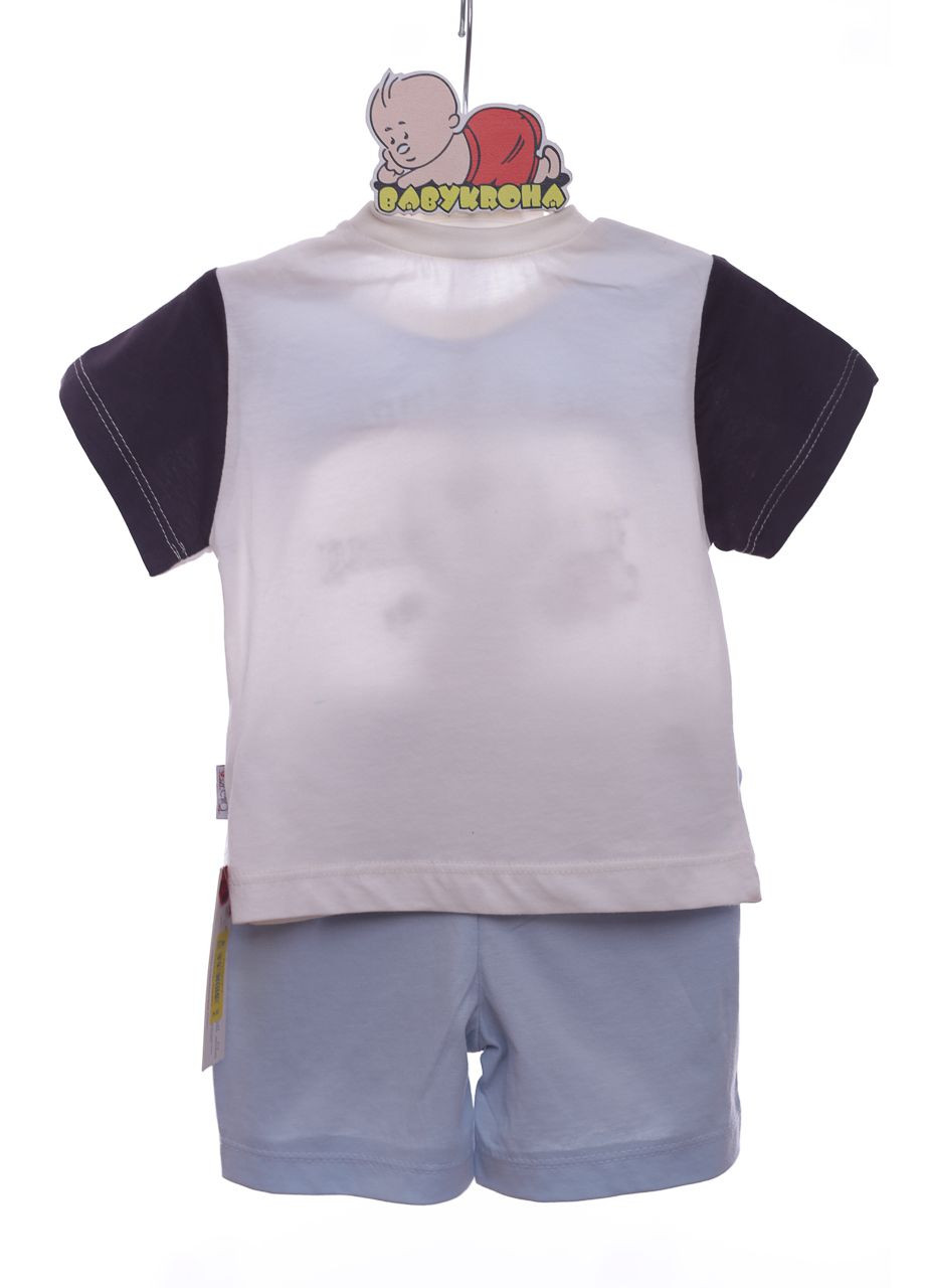 Блакитний літній футболка із шортами для хлопчика трикотажні king блакитний 62 см (37837) BABYKROHA