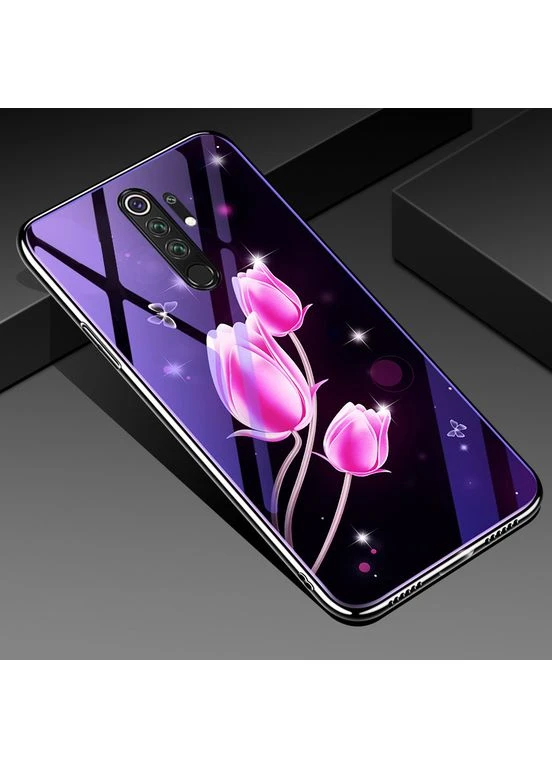 TPU+Glass чехол Fantasy для Xiaomi Redmione 8 Pro — тюльпаны Epic (396508459)