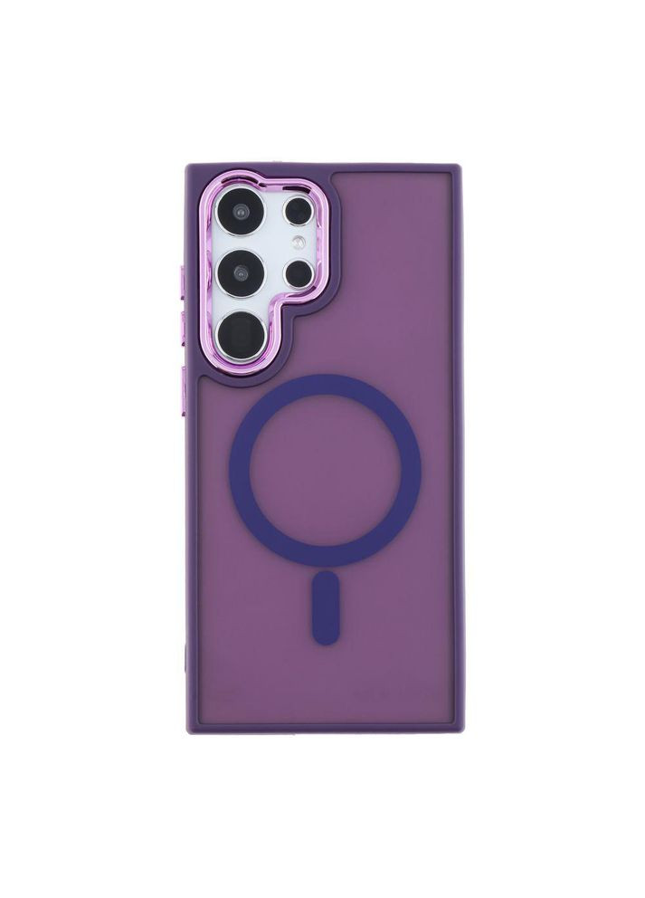 Чехол TPU+PC Magnetic Color with Magsafe для Samsung Galaxy S23 Ultra 5G (S918) Dark Purple Space (322125588)