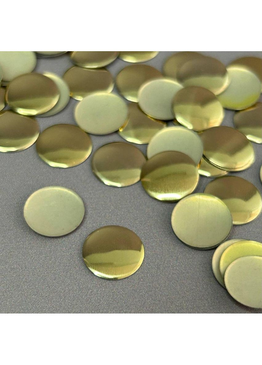 10г - Металострази термоклейові, монетка 12 мм - золото світле Plus-plus (352743744)