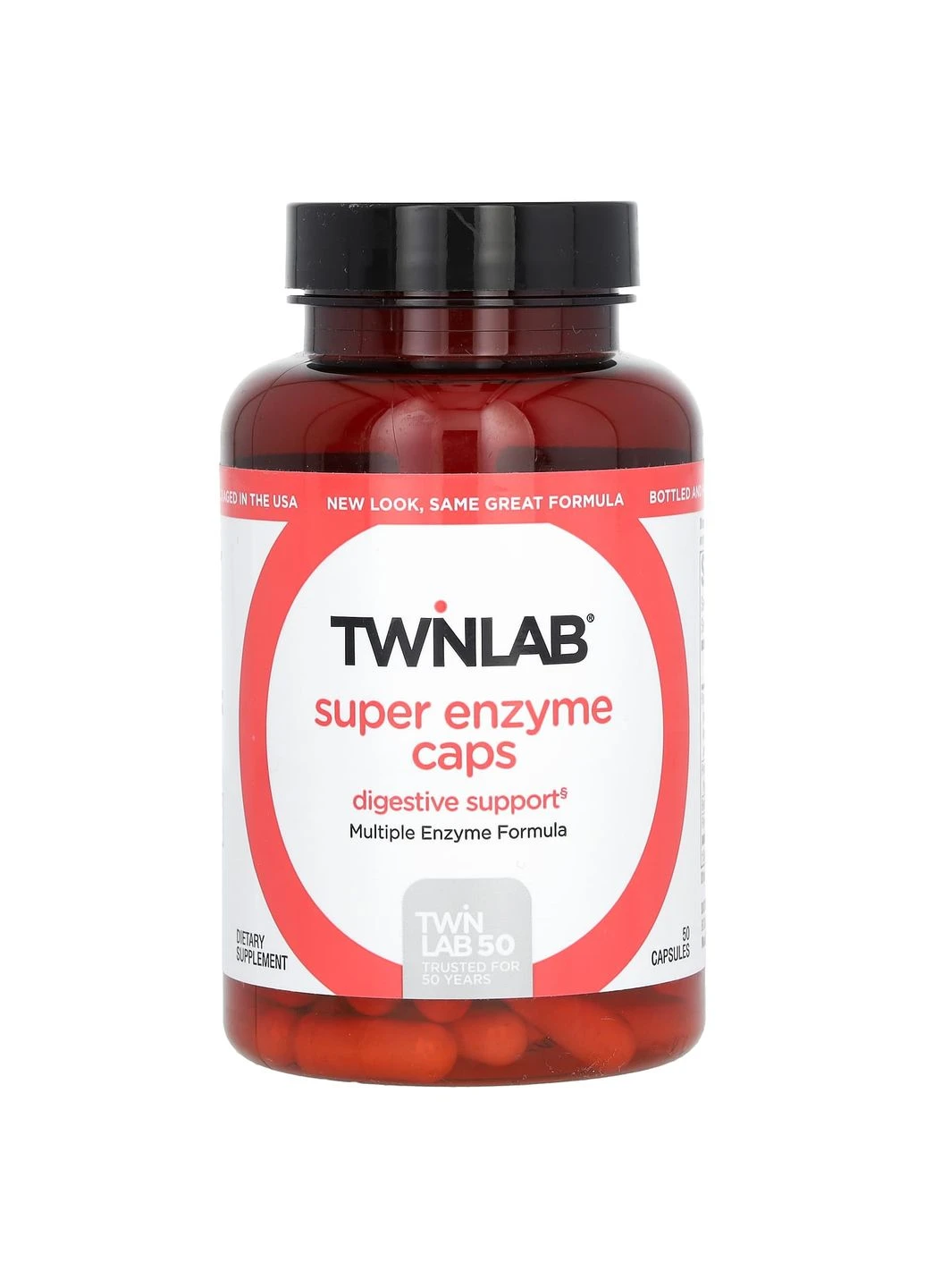 Супер ензими, Super Enzyme,, 50 капсул Twinlab (322064929)