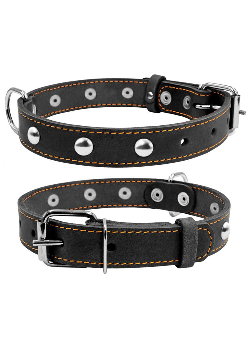 Нашийник "" одинарний з прикрасами (ширина 20мм, довжина 32-40см) чорний Collar (322642256)
