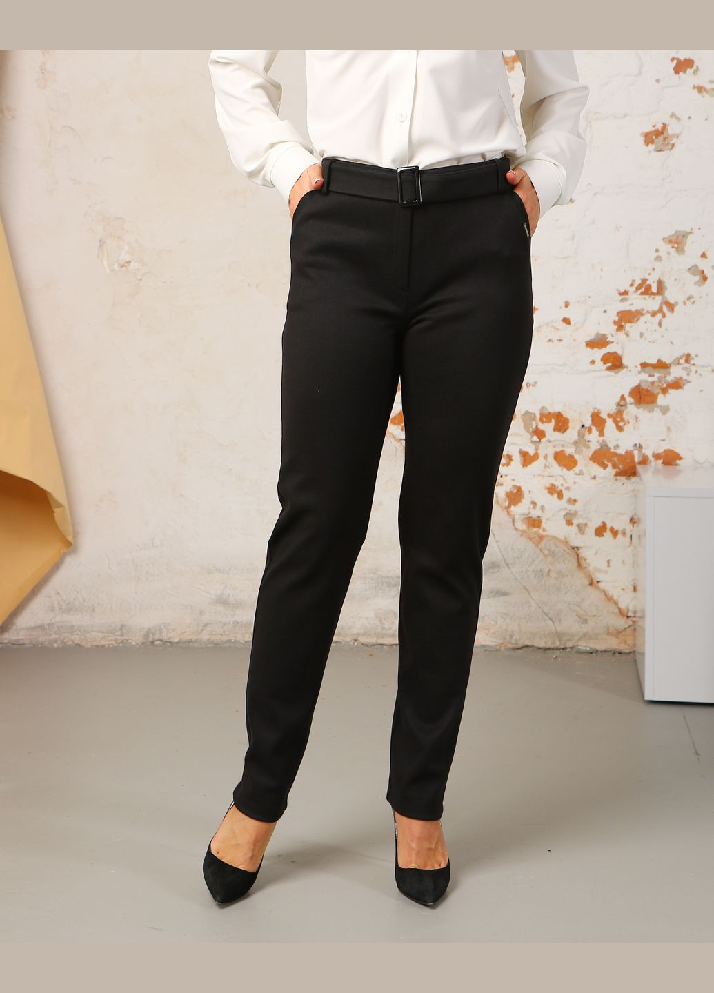 Классические теплые брюки 458НЛ черные No Brand (308241572)