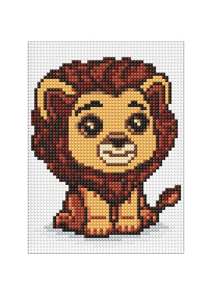 Алмазна мозаїка без підрамника для дітей "Цар тварин" AMM1024, No Brand (330602128)