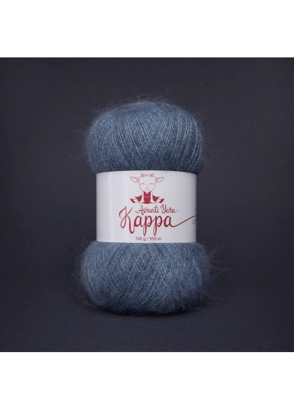 Пряжа с мохером Каппа 17-1538 голубой джинс Avanti (361879264)