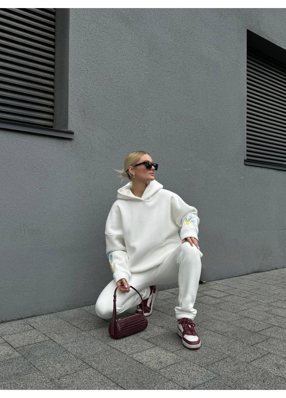 Стильный костюм с двойным капюшоном и объемным тощи • вышивка “Колосок” • регулируемая длина кофты • ЗАМЕРЫ В ОПИСАНИИ DK/DL Мода без кордонів (370549225)