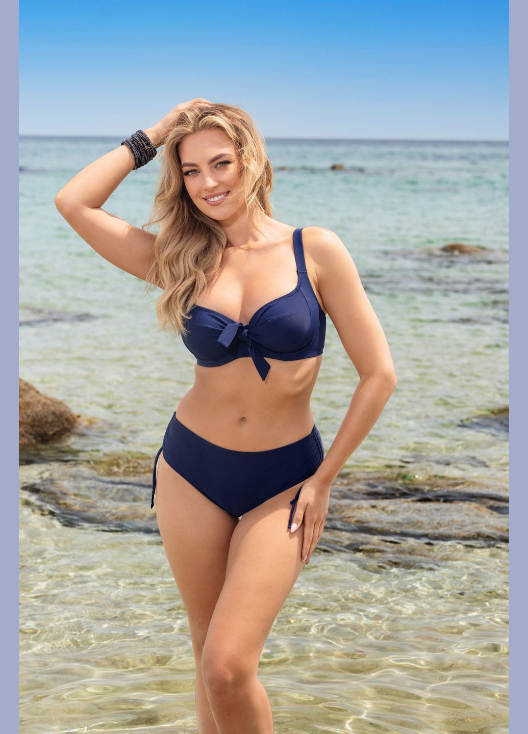 Синий демисезонный купальник раздельный (бюстгальтер,трусики) Etna