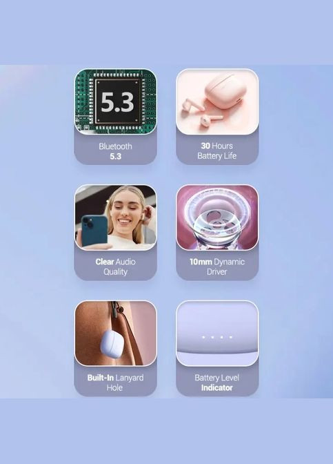 Навушники TWS Elf Earbuds E03 Pink Sand Vention (322336602)