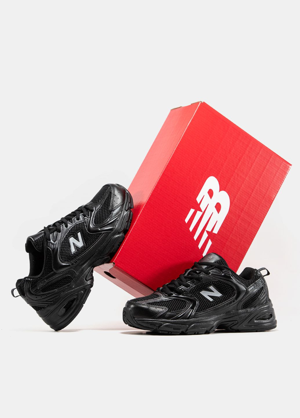 Кроссовки женские и мужские New Balance 530 Black | Нью Беланс 530 черные No Brand чёрные демисезоны (345562961)