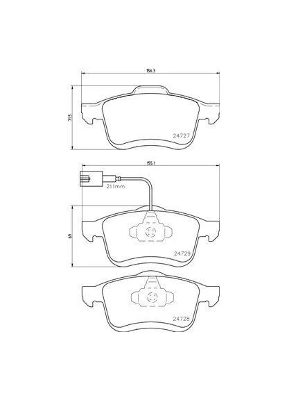 Гальмівні колодки дискові Brembo (365243630)