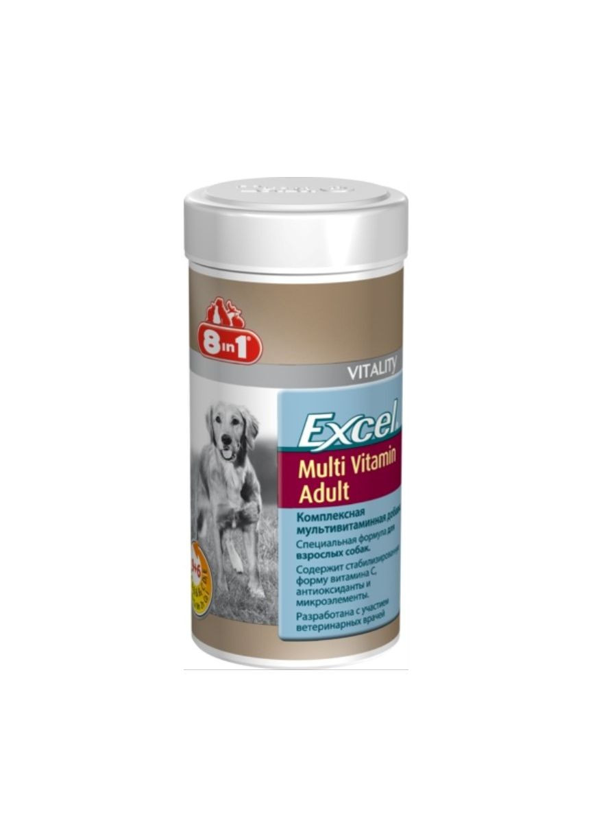 Мультивітамінний комплекс для дорослих собак Excel Multi Vitamin Adult 70 табл. 8 in 1 (660435 /108665) 8in1 (279568657)