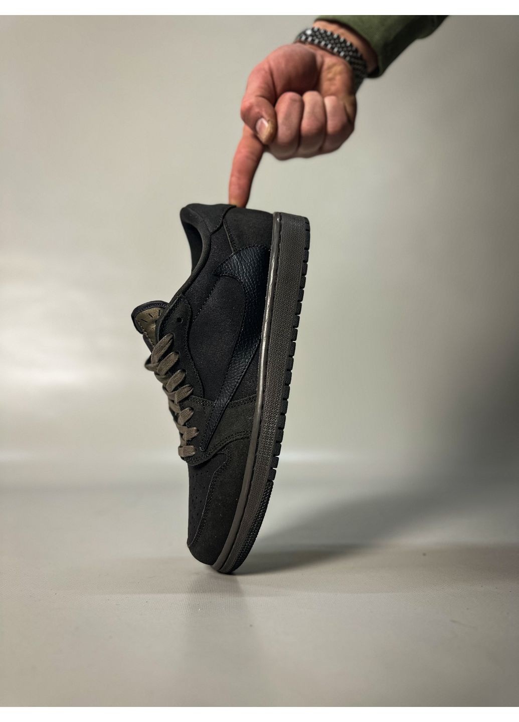 Коричневі всесезон кросівки чоловічі і жіночі nike air jordan 1 low x travis skott velvet brown and dark mocha | найк еір джордан 1 коричневі No Brand