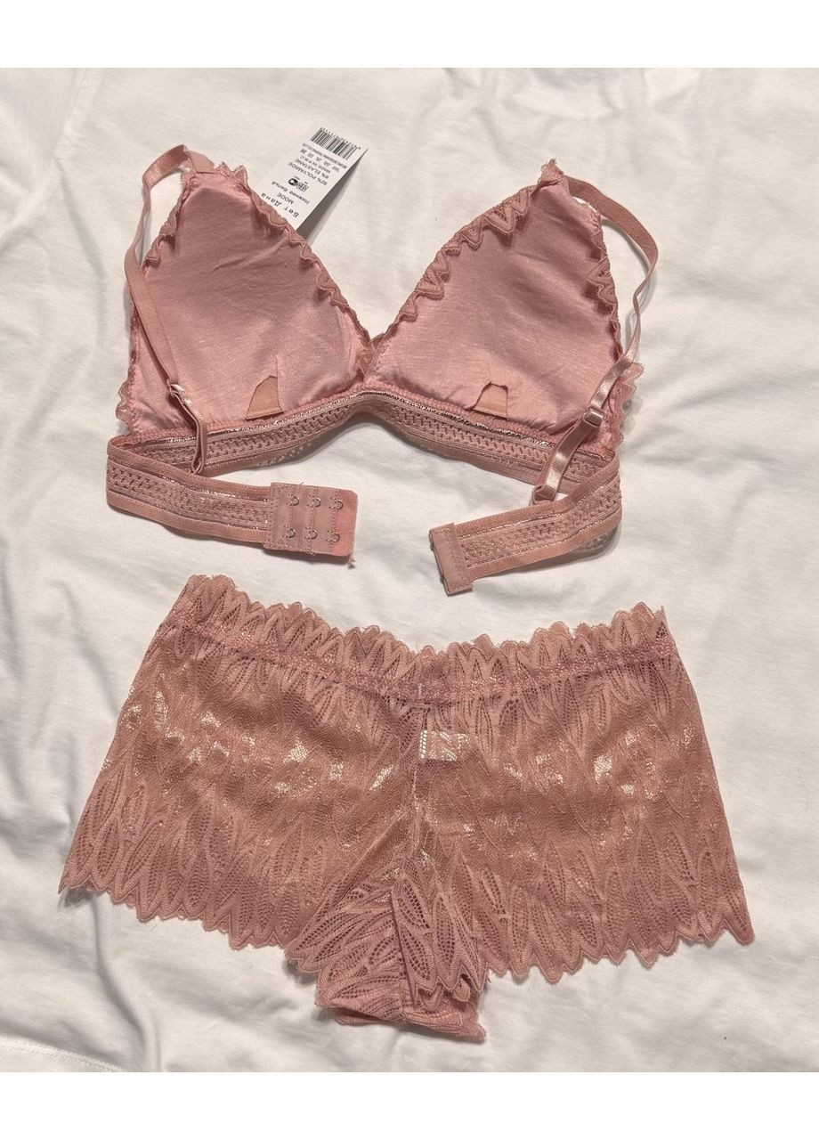 Рожевий ажурний комплект на чашку в Beisdanna