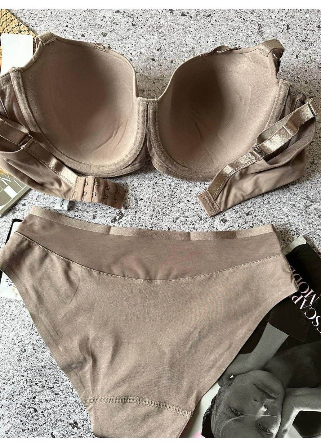 Пудровый женское нижнее белье комплект пудровый Lanny Mode