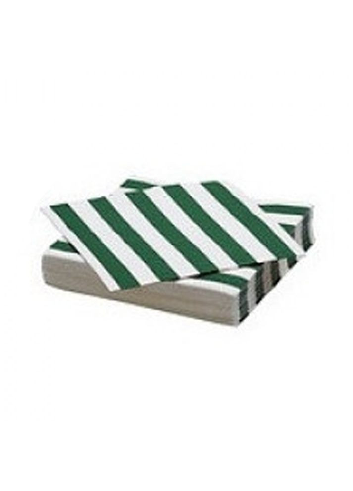 Салфетка бумажная 33х33 см зеленые полоски IKEA (277635673)