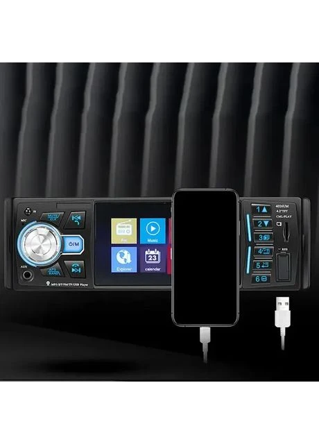 Автомагнітола 4026 BT Touch з екраном 4.1" ISO 1Din MP5 Bluetooth USB FM microSD Esonstyle (393823423)