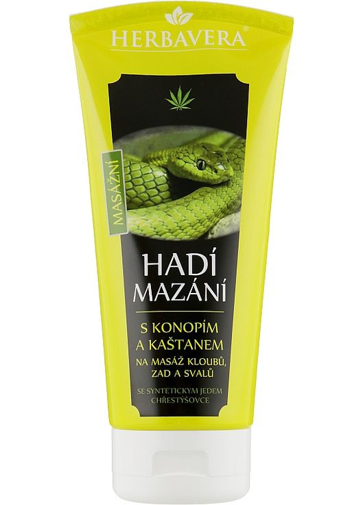 Бальзам зі зміїною отрутою і конопляною олією 200ml (902593-45961) Herbavera (368619360)