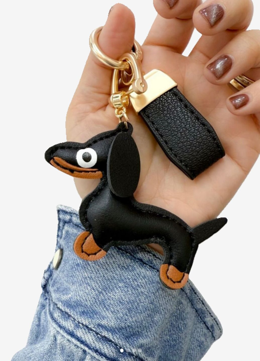 Брелок-підвіска в стилі Hermes Такса Еліт на сумку, косметичку, пенал No Brand (333823564)