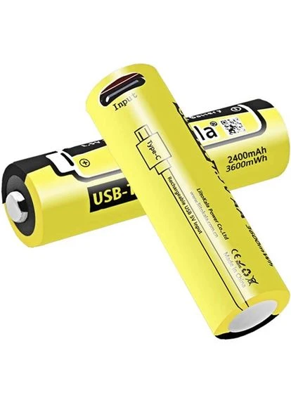 Аккумулятор USB-T36 AA 2400mAh с USB Type-C 1 шт LiitoKala (393629265)